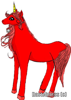 Red Unicorn by rastehness