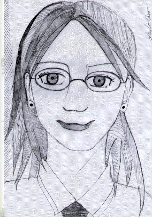 A girl with glasses by ravendall
