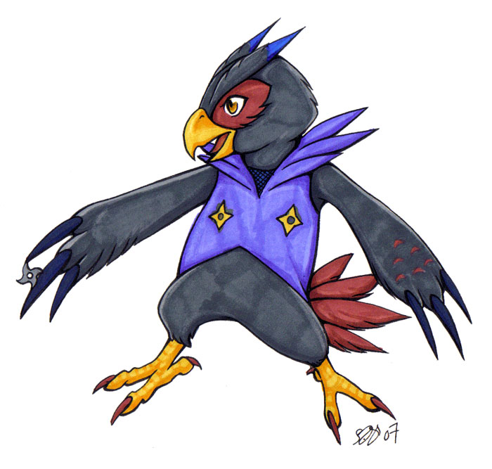 Falcomon by ravenwolfboy