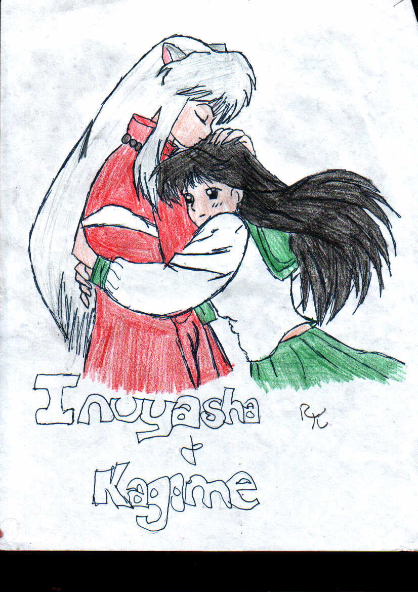 kagome and inuyasha colored by ray_lover100