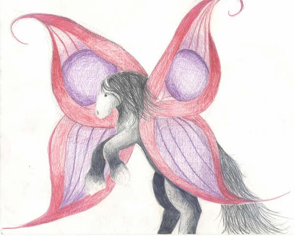 Butterfly-winged Horse by razorblade_kiss_00