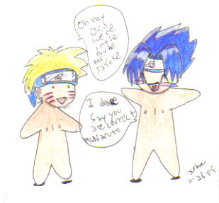 Naruto& Sasuke in the nude by reezi