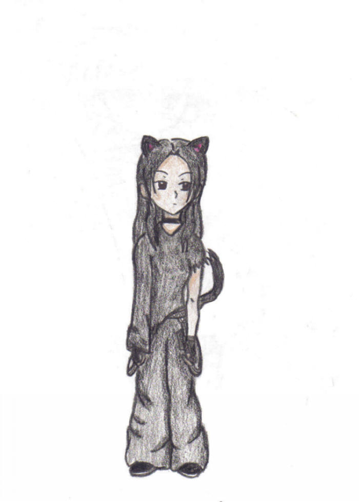 me with kitty ears and tail^^ by reireichan