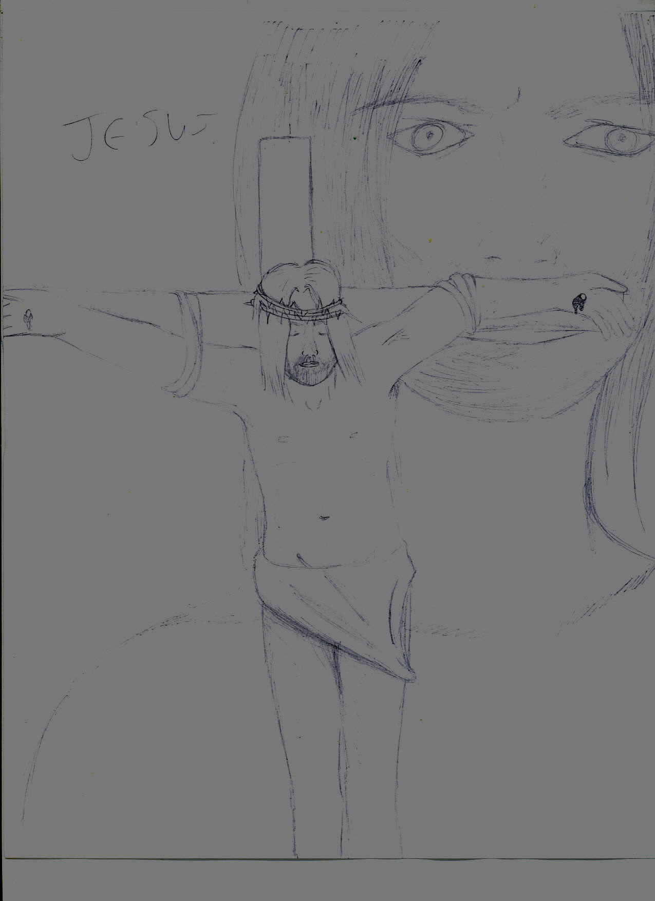Jesus on the Cross by resident_evil_fan_