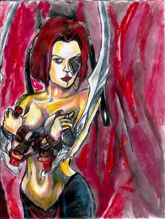 Crappy BloodRayne painting by restless_dreamer