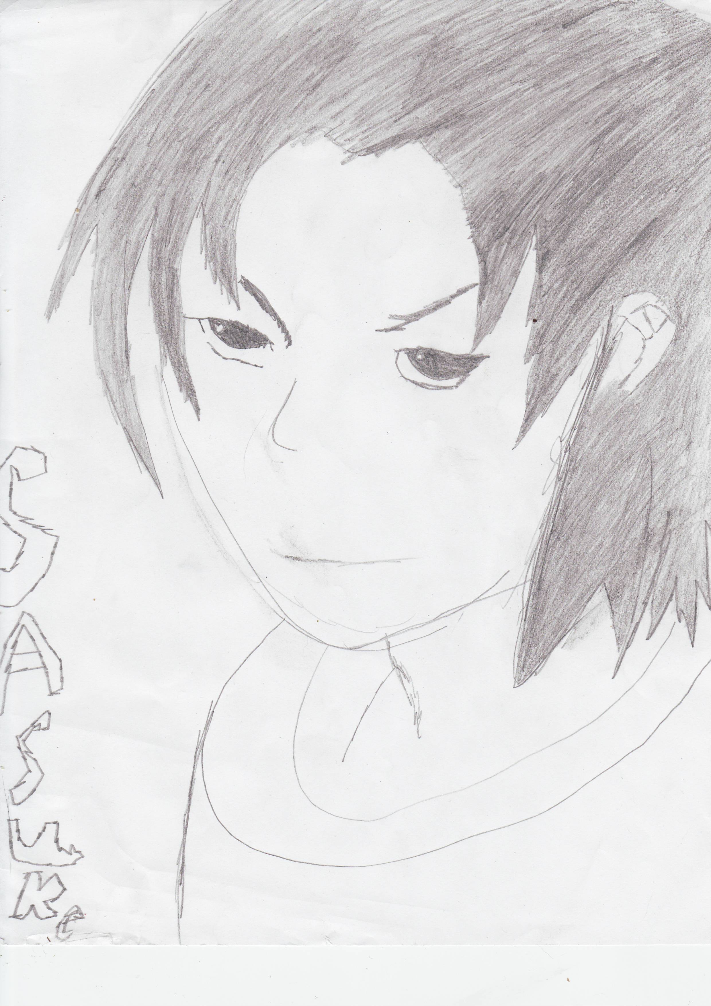 first attempt at sasuke non chibi :3 by rikusgirl55