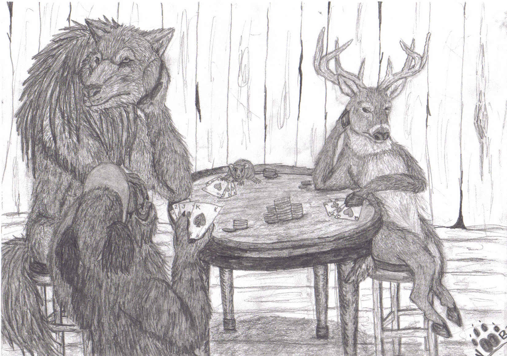 Poker Night at the Shack by riotawny