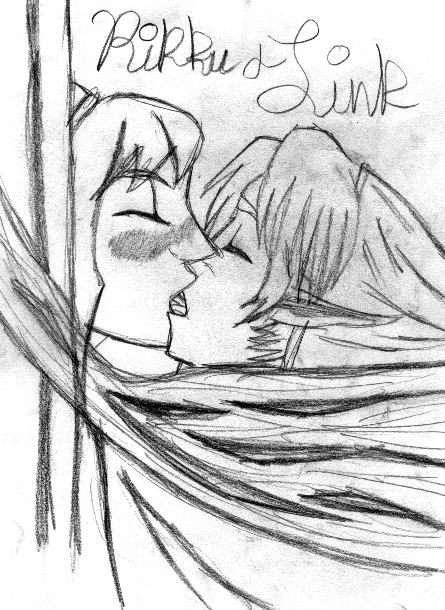Rikku and Link - Kiss by riri-chan