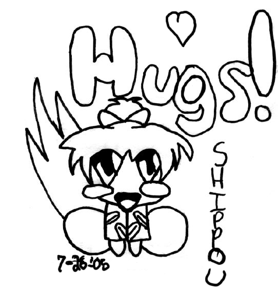 Hugs! -Shippou- (inked) (re-added) by riri-chan