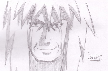Jiraiya's Face - pencil sketch by riverdoe