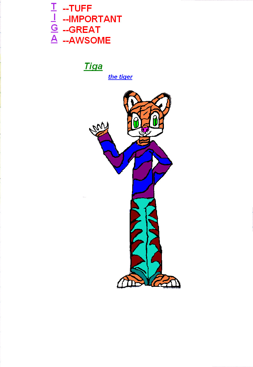 Tiga the tiger by riverthehegdgehog13