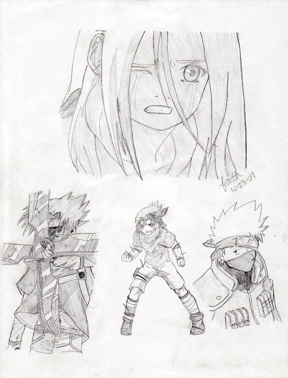 Naruto Sketches 2 by rlkitten