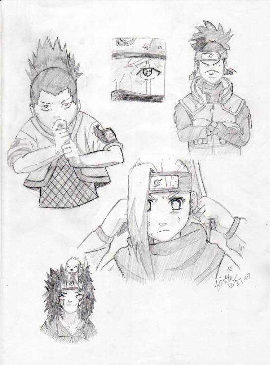Naruto Sketches 3 by rlkitten