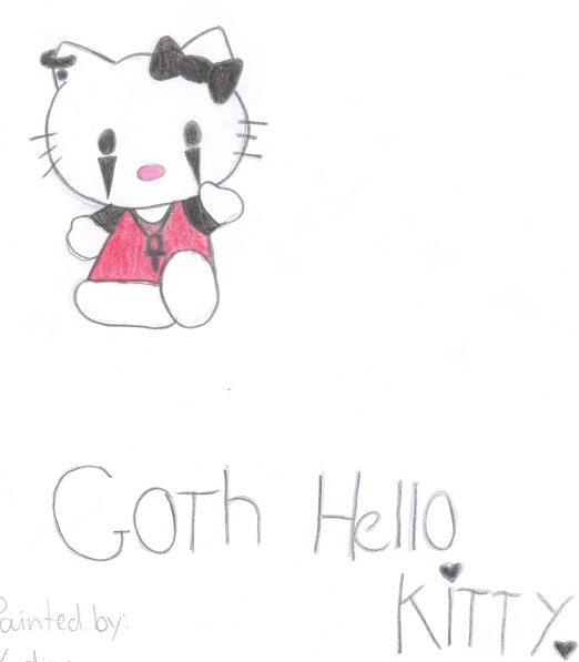 Goth hello kitty rocks!!! by rockerkitty666