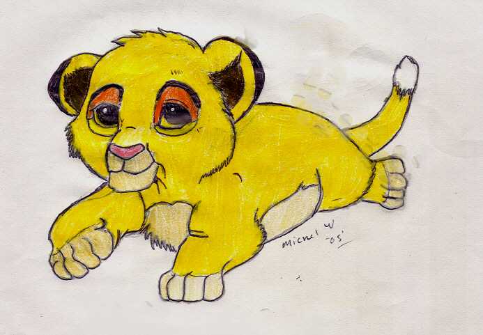 Chubby Cubby--Baby Simba by rolla_roach