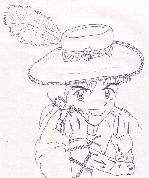 Pimp Daddy Miroku--uncolored by rolla_roach