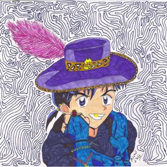 Pimp Daddy Miroku- Colored! by rolla_roach