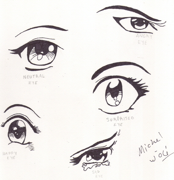 Some Anime Eye Examples by rolla_roach