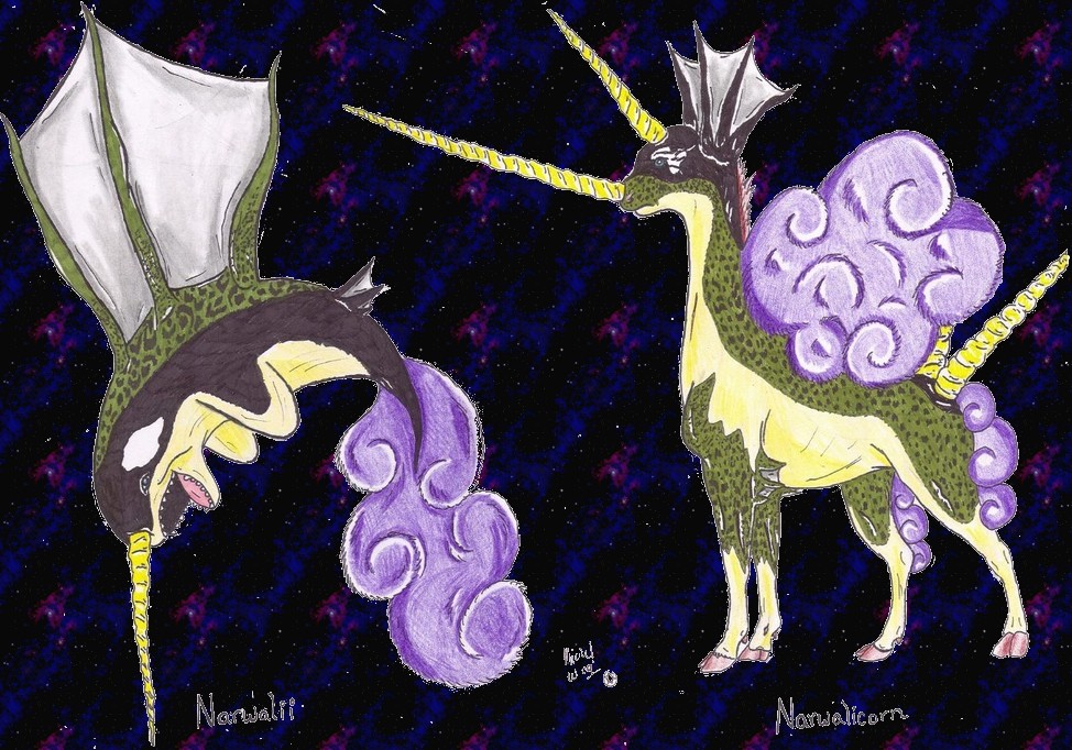 Narwalii and Narwalicorn by rolla_roach