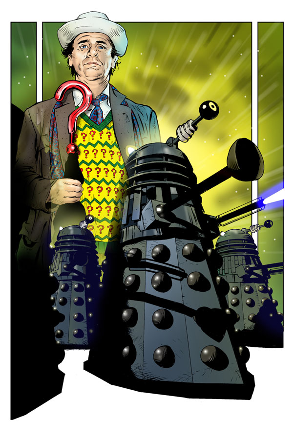 The 7th Doctor and the Daleks by rolykin