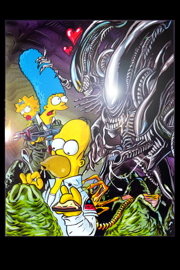 Simpson V Aliens by rolykin