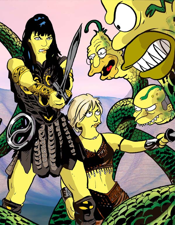 Hercules & Xena vs the mighty Simpsons pt 2 by rolykin