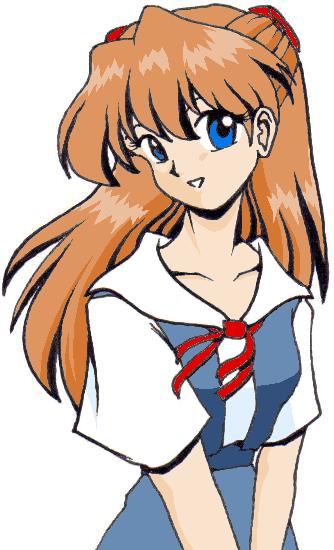 Asuka coloured with Microsoft Paint by roxybudgy