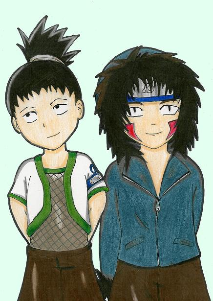 Chibi Kiba and Shikamaru (Jiki_Chi026 request) by royally_spooky