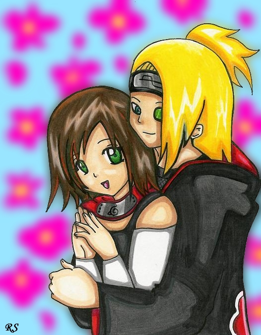 Julie and Deidara (Art-Trade with Haunted-Flower) by royally_spooky