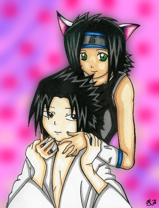 Sofy and Sasuke (Art-Trade with Sofyuchiha9) by royally_spooky