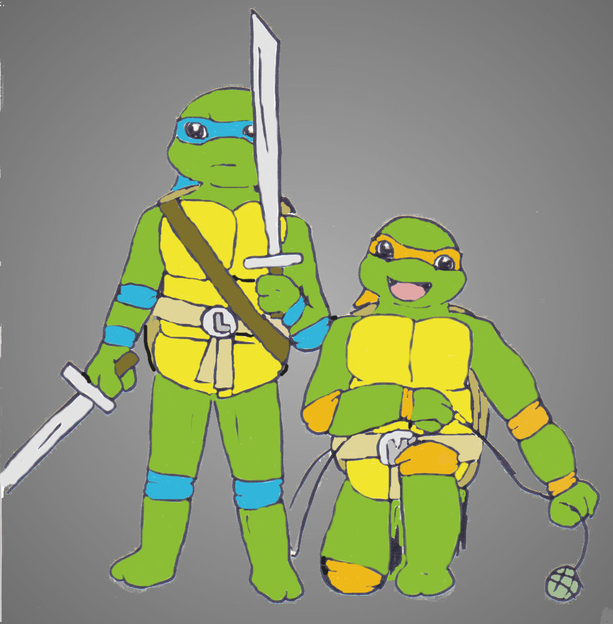 OS Leonardo and Michelangelo by rufus008