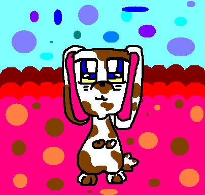 Chibi Rabbit (creepy background) by rutrowrachie