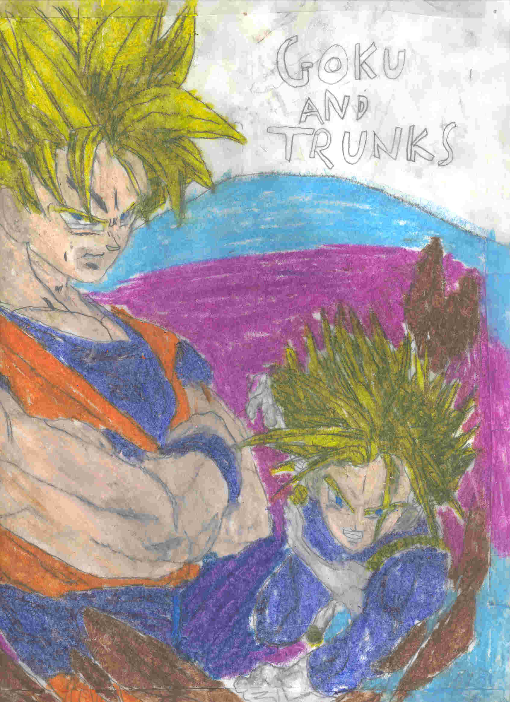 Goku and Trunks by ryman719
