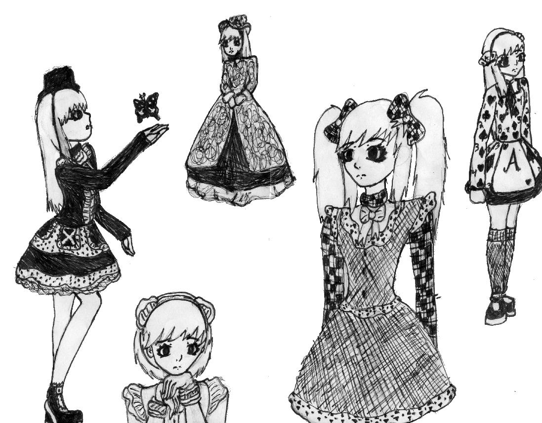 Gothic and Lolita girl by ryuuryuu