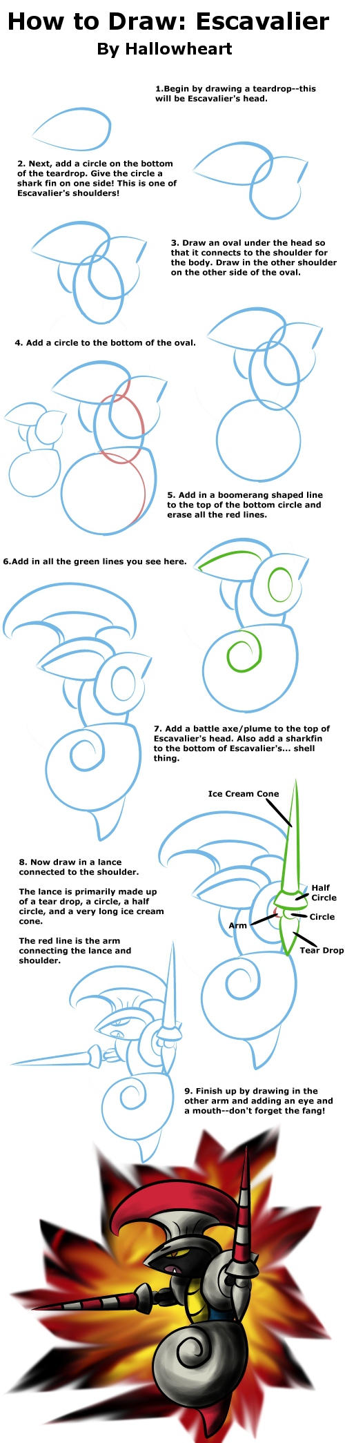 How to Draw: Escavalier by ryuuryuu