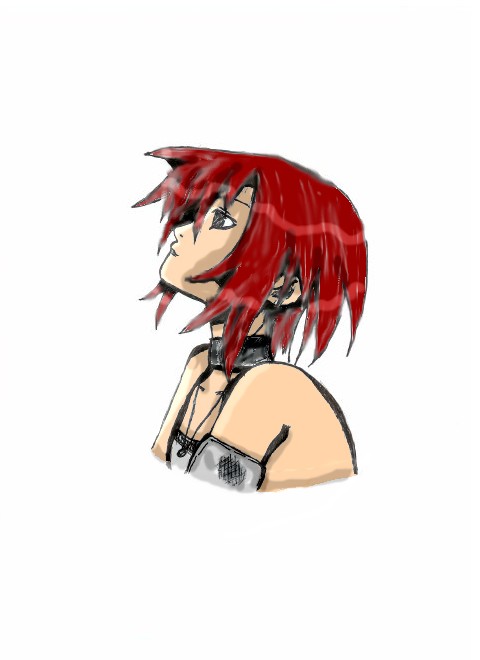 the colored pic of kairi by SESSHOMARUS1LOVE