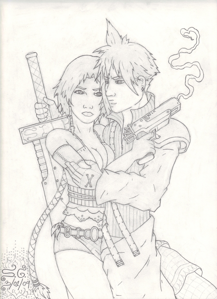 Cloud And Yuna -request- by SILK