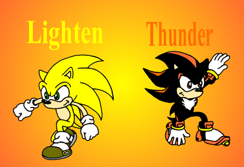 Lighten & Thunder( request from morphin) by SSonicSShadow