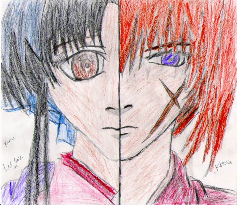 Kaoru/Kenshin reflections by SUPER_AWESOME_GUY