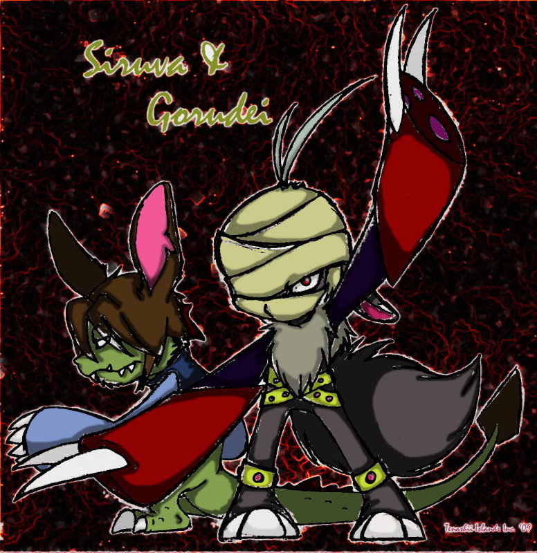 Siruva and Gorudei by SacroYoukai