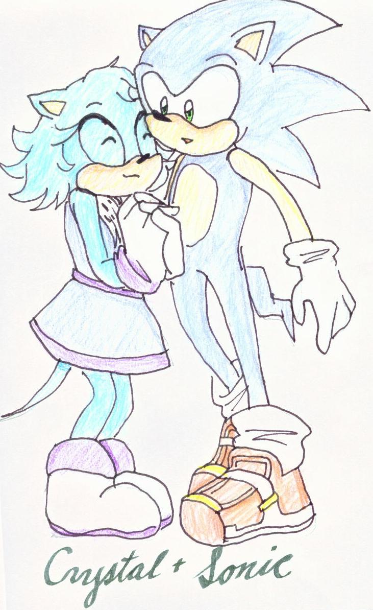 Crystal and Sonic ( for lilsoniclover) by SaiTeyaa