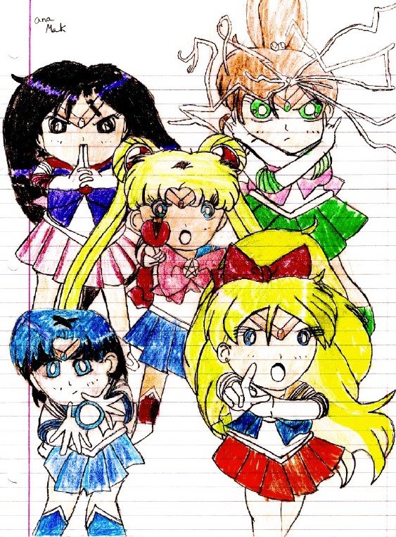 Sailor Moon and Inner Scouts by SailorMars