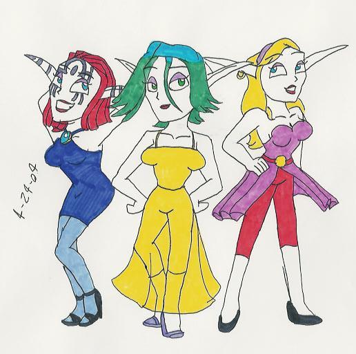 Jak 2 - Ashelin,  Keira, & Tess! /\ _ /\ by SailorMik
