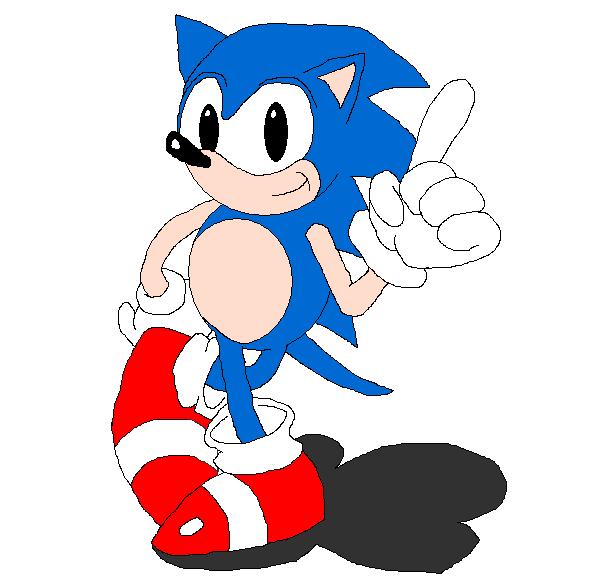 Sonic MS Paint by Sailor_InuyashaMon