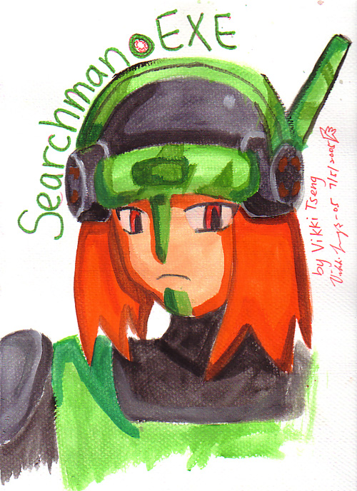 Searchman.EXE: Watercolored by SaitoEXE