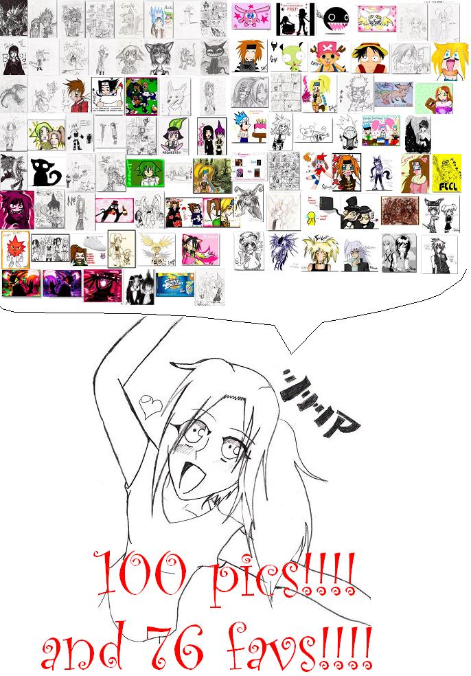 100 PICS AND 76 FAVS!!!!!!!! by Sakunia
