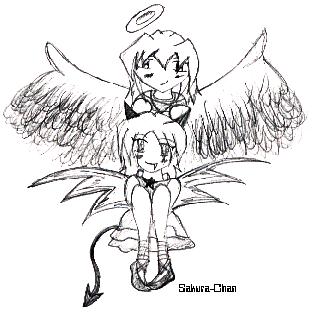 Angel and devil by Sakura-Chan