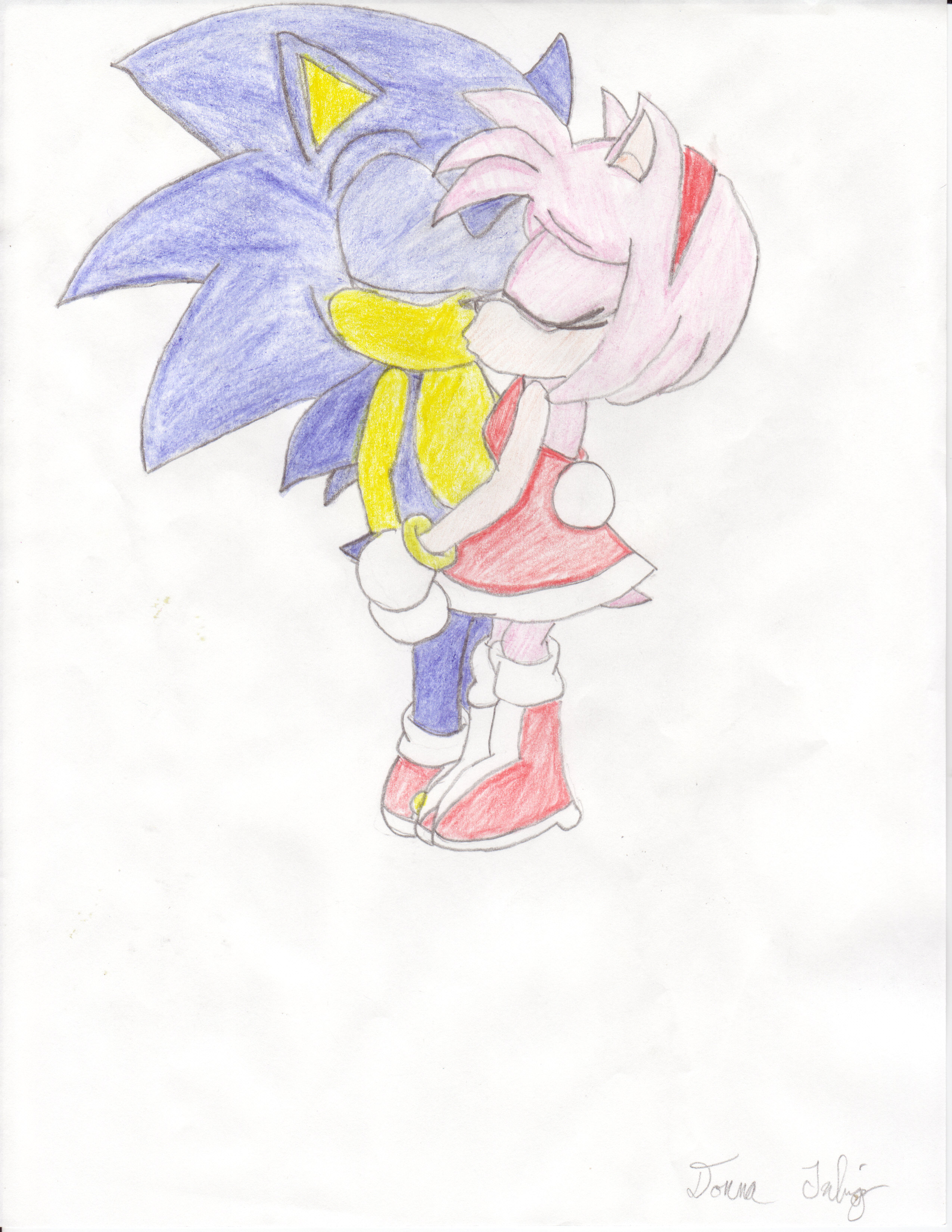Super sonamy Kiss  Sonic Artist Central Amino