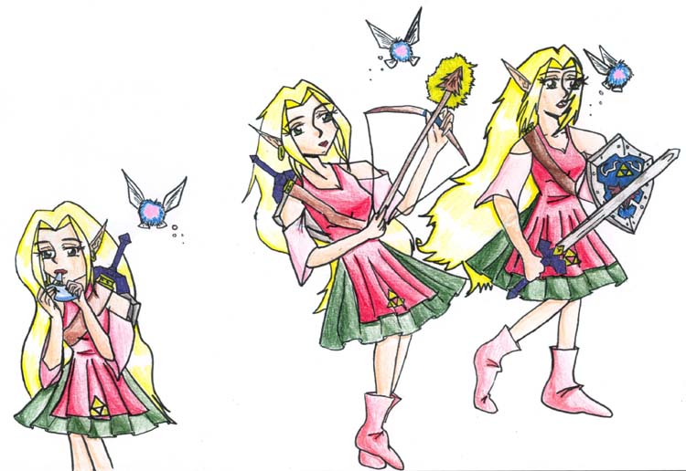 Zelink (Link & Zelda's daughter) by SakuraSaffron
