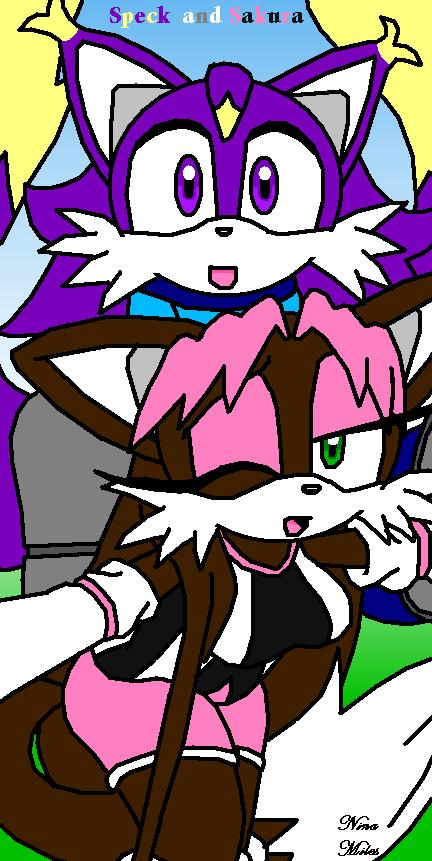Speck and Sakura *Request from speck_the_fox* by Sakura_the_Wolf
